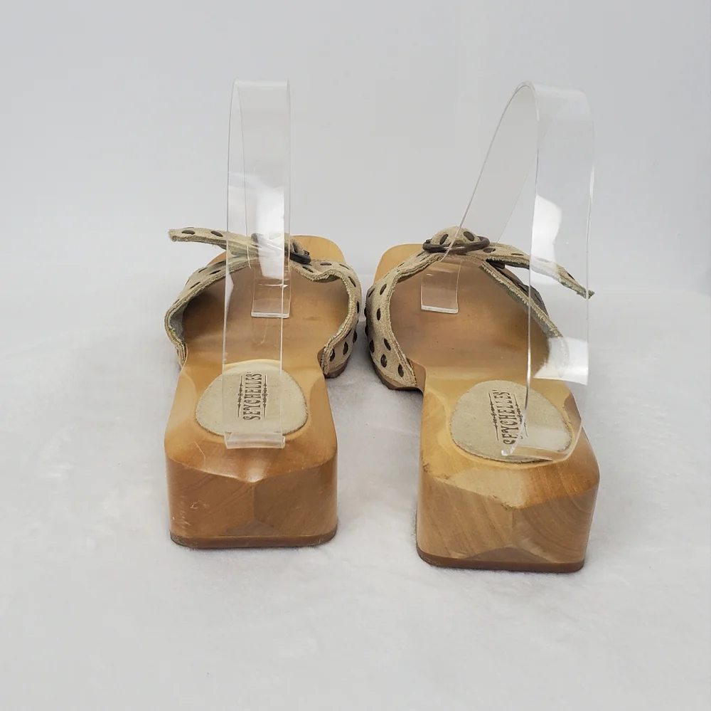 Seychelles Wood Tan Studded Sandals 8.5